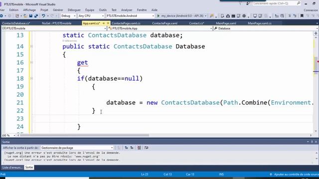 #programmation #mobile #XAMARIN : : cours 3 accès au base de données смотреть онлайн