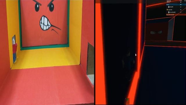 ROBLOX Crushed by a Speeding Wall in real life. Cardboard game. DIY смотреть онлайн
