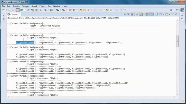 Flight Scheduling: Constraint Satisfaction Problem + JAVA (public version) смотреть онлайн