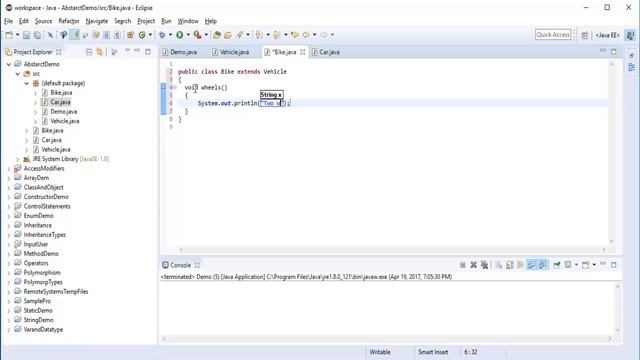 Java for beginners - Chapter 21 : Abstract class and abstract method in java смотреть онлайн