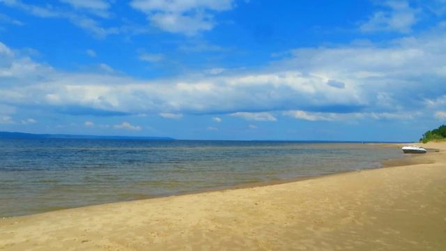 Река Волга. Куйбышевское вдхр. Песчаная коса близ села Хрящевка (Ставропольский р-н, Самарская обл. смотреть онлайн