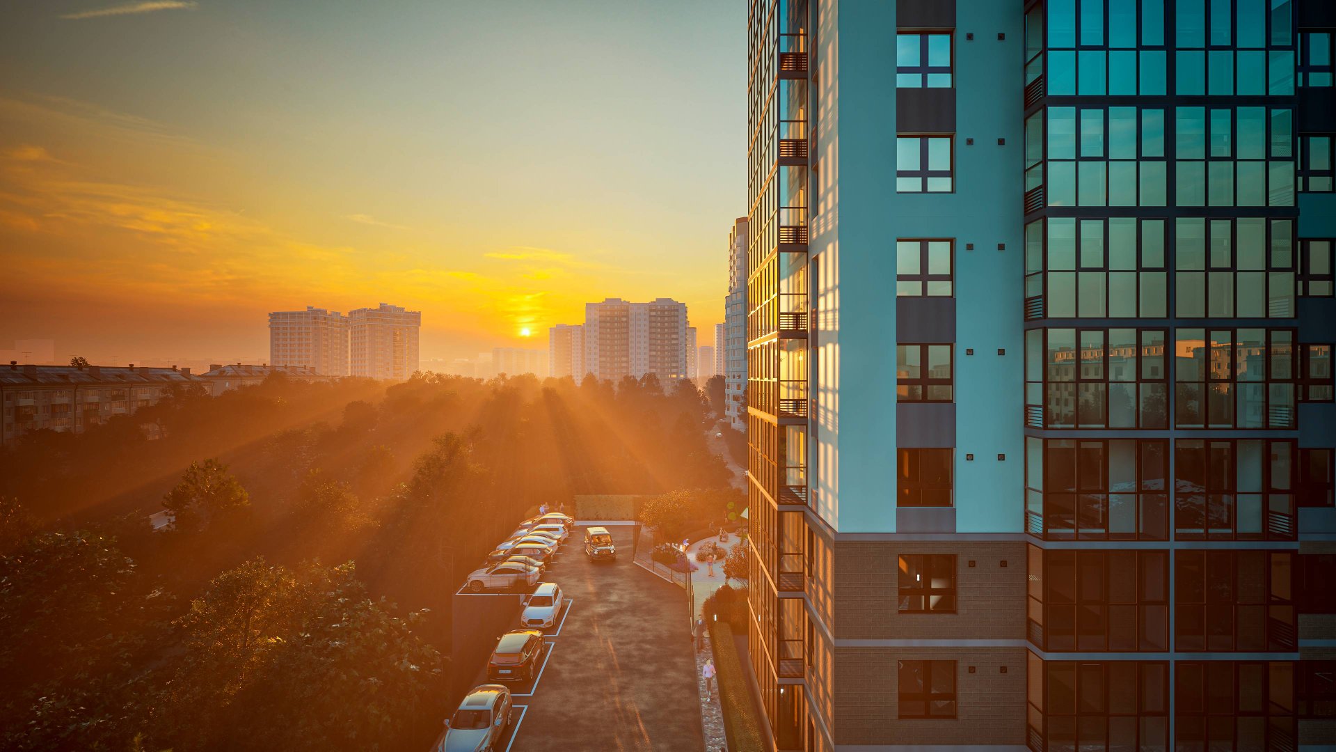 3d видео жилого комплекса в Новосибирске