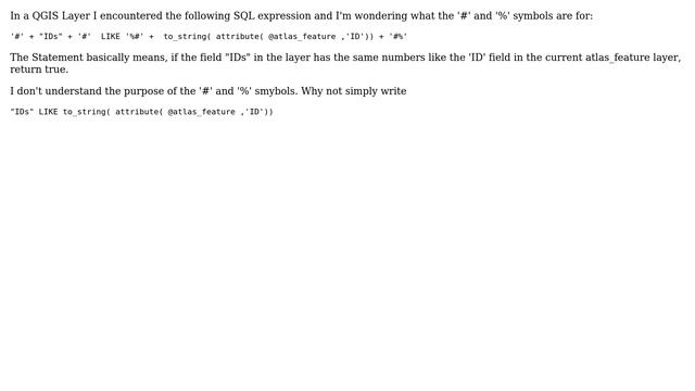 GIS: How to understand the following QGIS SQL expression? смотреть онлайн