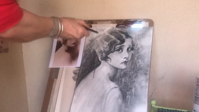 Tutorial for Acetone Wash on Charcoal Drawing. смотреть онлайн