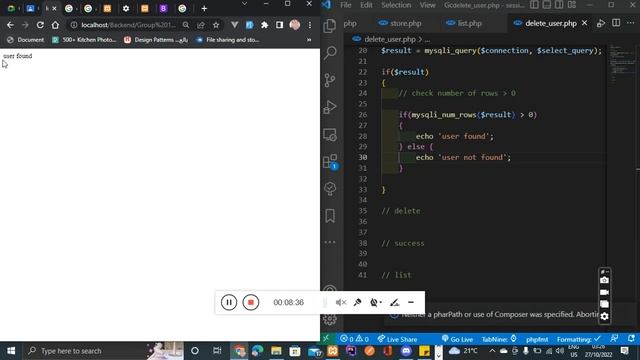 Delete row from database using PHP MySQL смотреть онлайн
