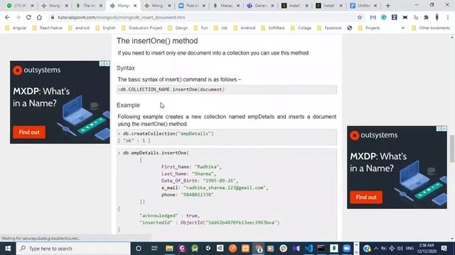 Insert - Fetch data | MongoDB | Tutorial 4 смотреть онлайн