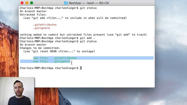 Using Git with Terminal Pt 4 add and commit local смотреть онлайн