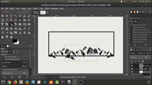 Monochrome Logo Design on GIMP смотреть онлайн