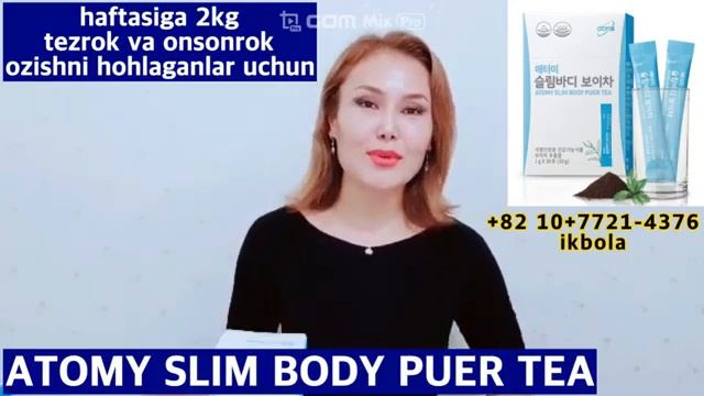 HAFTASIGA 2KG SUPPER BEZARAR OZDIRUVCHI KOREA ATOMY PUER CHOYI смотреть онлайн