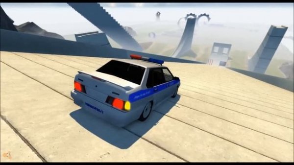 BeamNG.Drive Mod : Lada VAZ 2115 Police (Crash test)
