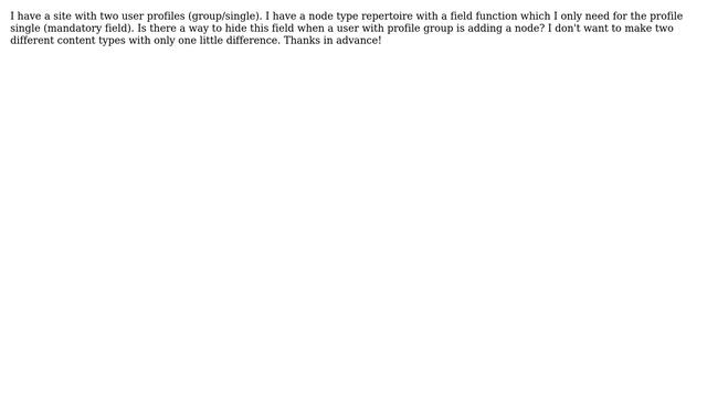 Drupal: Conditional field in node type depending on user profile смотреть онлайн