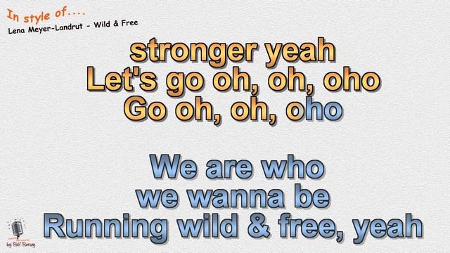 Lena Meyer - Landrut - Wild & Free - Instrumental and Karaoke смотреть онлайн