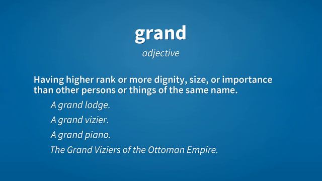 Grand | Meaning of grand смотреть онлайн