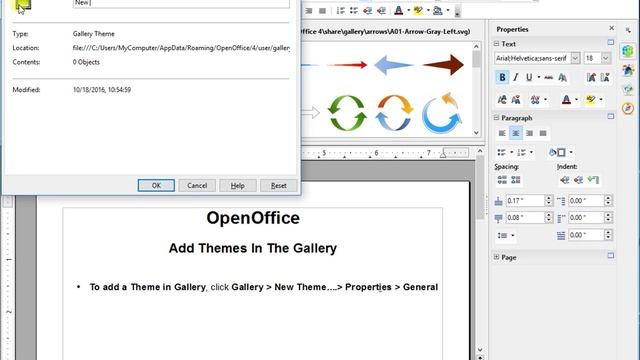Add Themes In The Gallery OpenOffice Writer Tutorial смотреть онлайн