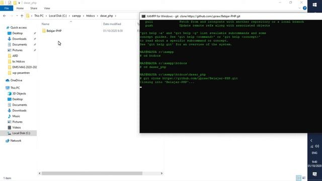 Tutorial Cara git clone github ke htdocs смотреть онлайн