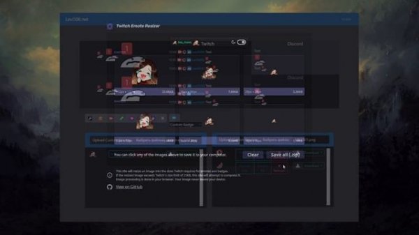 Изменение размера смайликов и значков Twitch и Discord | Resize images for Twitch emotes online
