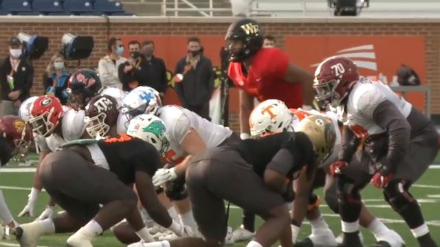 Alabama's Mac Jones, Alex Leatherwood and Najee Harris practice for Senior Bowl смотреть онлайн