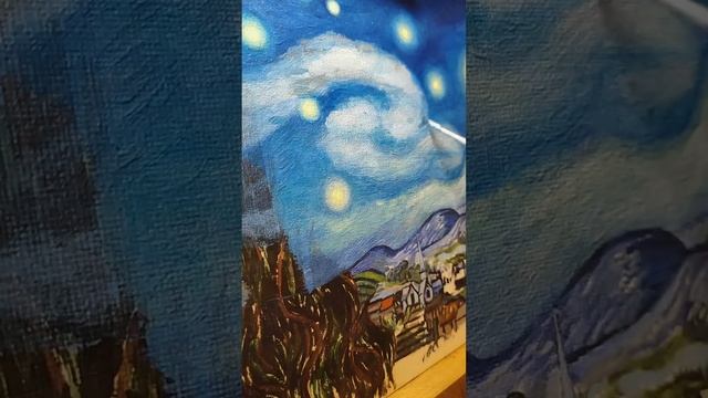 Вангогский перекрас! #акрилом #живопись