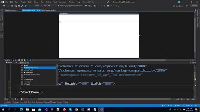 Lecture32, WPF, IValueConverter смотреть онлайн