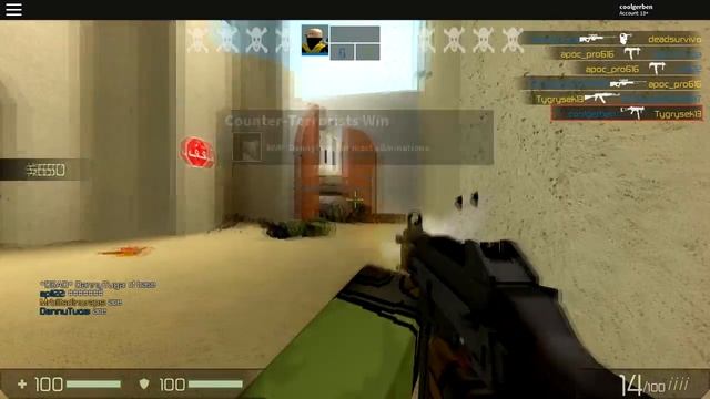 ROBLOX COUNTER-BLOX: ROBLOX OFFENSIVE KILL MONTAGE #1 смотреть онлайн