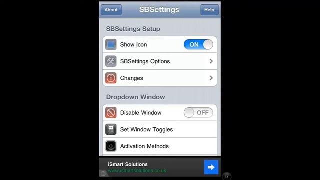 SB Settings Cydia App - One Touch Settings Via The Status Bar Of Your Apple Device смотреть онлайн