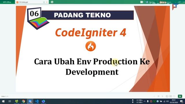 06 Tutorial Codeigniter 4 - Cara Ubah Env Production Ke Development смотреть онлайн