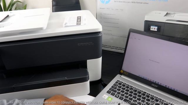 HP OFFICEJET PRO 7720 LEARN HOW TO CONNECT PRINT WITH USB CABLE, SCAN YOUR DOCUMENT TO PC AND EMAIL смотреть онлайн