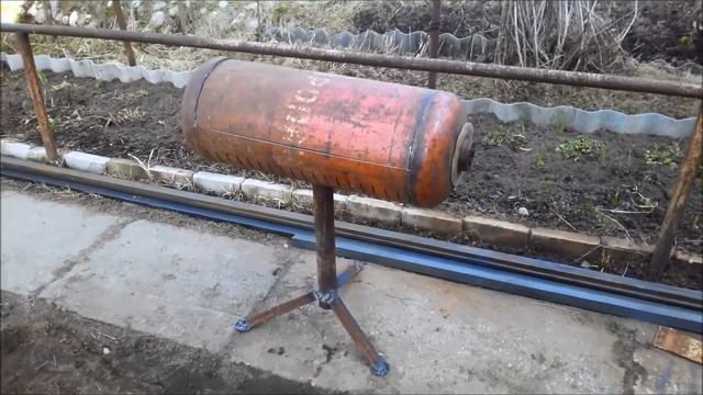 мангал своими руками из газового балона. homemade barbecue смотреть онлайн