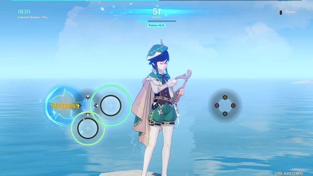 Genshin Impact - Playing Celestial Destiny On The Lyre In Pro Difficulty With No Fails смотреть онлайн