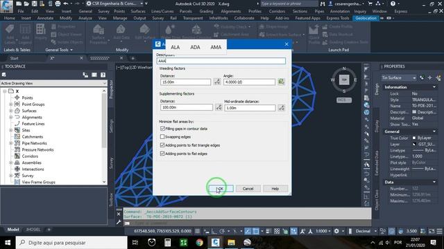 Adicionar curvas de nível em superfície existente no AutoCAD Civil 3D 2020 смотреть онлайн