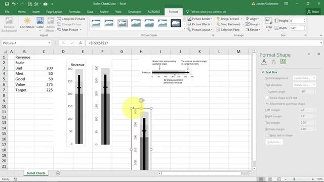 14-3 Free Excel Dashboard Course | Horizontal Bullet Chart Trick | Jordan Goldmeier