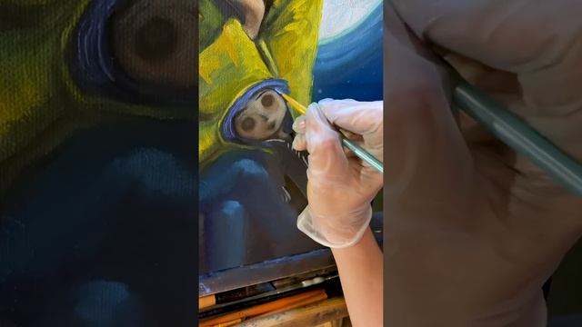 Coraline Painting with REAL Button Eyes 2 смотреть онлайн