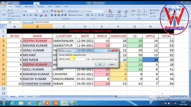 Excel Me Conditional Formatting Sikhe 2003 & 2007 me смотреть онлайн