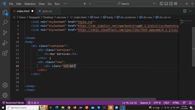 How To Make Website Services Section Using HTML CSS And Bootstrap смотреть онлайн