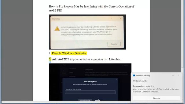 Fix Process May be Interfering with the Correct Operation of AoE2 DE on Windows смотреть онлайн