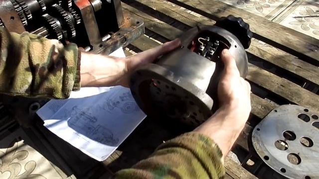 Устройство коробки подач фрезерного станка 6М12П \ Коробка подач 6М12П \ Milling Machine 6m12p