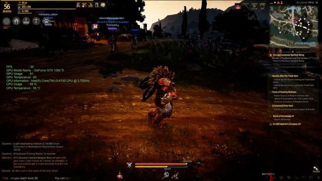 GTX 1050 Ti 4gb & Core i3 6100 FPS in Black Desert смотреть онлайн