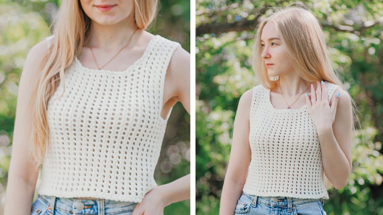Летняя МАЙКА крючком | Мастер-класс для начинающих смотреть онлайн
