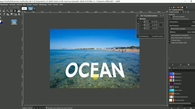 Gimp - Wellen Text Effekt смотреть онлайн