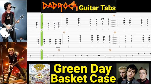 Basket Case - Green Day - Guitar + Bass TABS Lesson смотреть онлайн