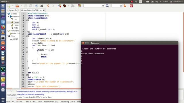 Linear Search In CPP смотреть онлайн