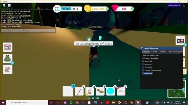 *WORKING* OP Fishing Simulator script (All gamepasses, Auto kill sharks, auto sell, auto fish!)