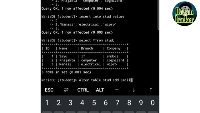 3 MySQL /SQL || DDL commands create ,rename,alter,drop,truncate full practical on Android device смотреть онлайн