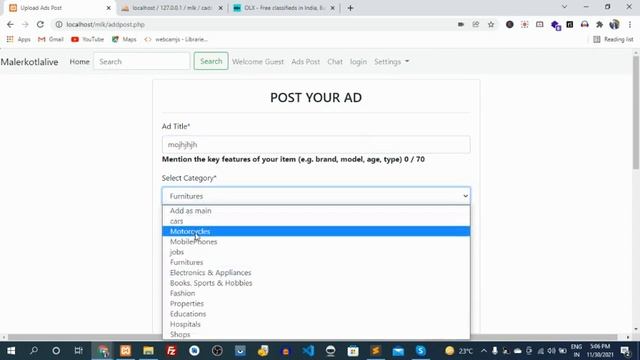 #codewithmehnaz ||create olx post ads form in php with mysql смотреть онлайн