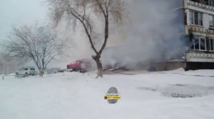 Новосибирск. Пожар в Калининском районе.