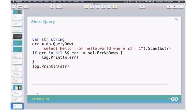 Dealing with SQL DB at Golang by Ivan Kutuzov (Ukr) смотреть онлайн