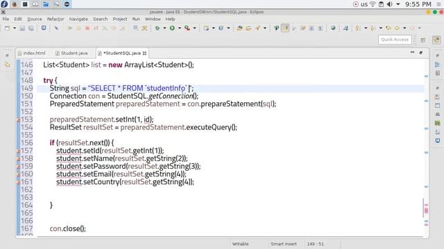 27 JAVA EE Servlets Read & view database Student SQL смотреть онлайн