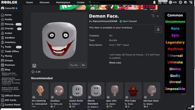 [FREE ITEM] How to get the DEMON FACE DYNAMIC HEAD | Roblox смотреть онлайн