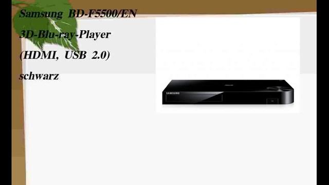 Samsung Blu Ray Player Bd-F5700 смотреть онлайн