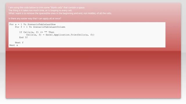 TRIM function/remove spaces from cells using VBA смотреть онлайн